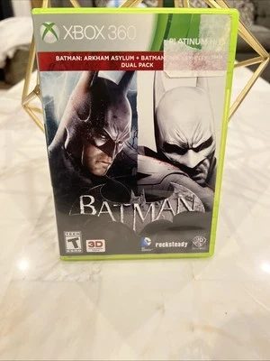 Batman Arkham Asylum + Batman Arkham City Dual Pack Platinum Hits Xbox 360  New - Image 1 of 4