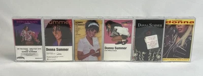 DONNA SUMMER Cassette Tape Lot x6 Self Mistaken Time Hard Cats On The Radio - Image 1 of 4