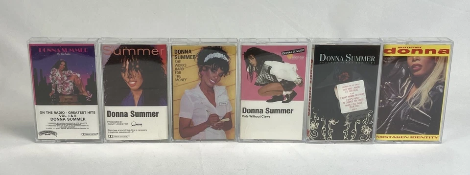 DONNA SUMMER Cassette Tape Lot x6 Self Mistaken Time Hard Cats On The Radio Foto 1 de 4