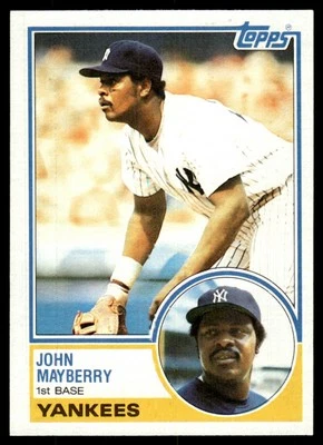 1983 Topps John Mayberry New York Yankees #45 - Image 1 of 2