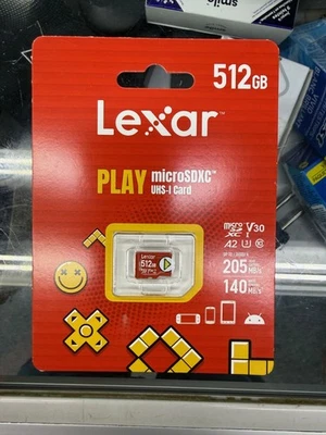 Lexar 512GB Play Micro SD Card, UHS-I, C10, U3, V30, A2 - Image 1 of 2
