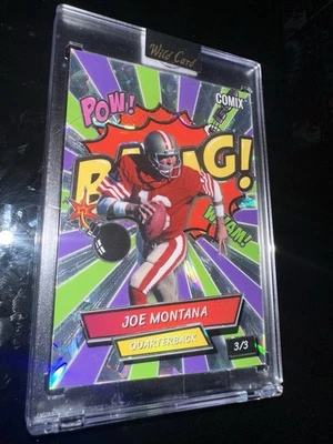 Joe Montana 2025 Wild Card Comix Fútbol Novato Y Leyendas BANG 3/3 🔥 Foto 1 de 2