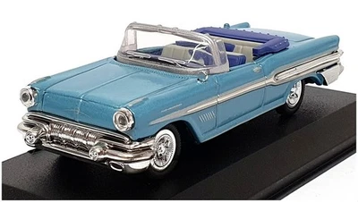 NewRay 1/43 Scale SS-48387 - 1957 Pontiac Bonneville - Met Lt Blue - Image 1 of 4