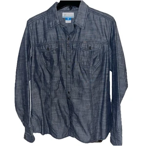 Columbia Shirt Damen L Chambray-ähnliche Doppelbrusttaschen, wandelbare Ärmel - Bild 1 von 5