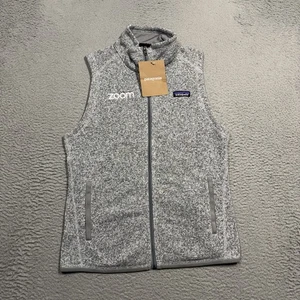 Patagonia Better Sweater Vest Women Medium Grey Full Zip Jacket Fleece Zoom - Picture 1 of 9