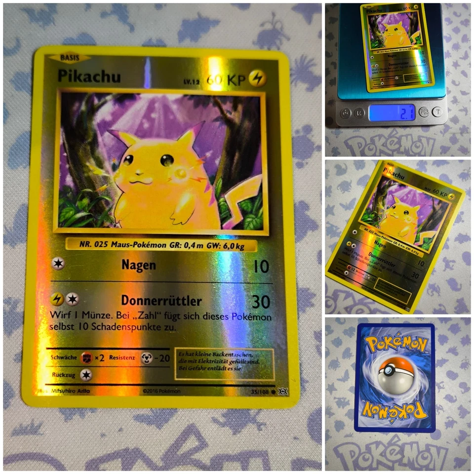Pokemon Pikachu 🇩🇪 Reverse Holo Nm Evolution Card 2016 Og Karte 035  - Bild 1 von 4