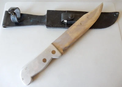 Cuchillo Bowie Personalizado 14" con Hoja de 8.5", Mango de Aluminio, Funda de Cuero, Piedra Foto 1 de 4