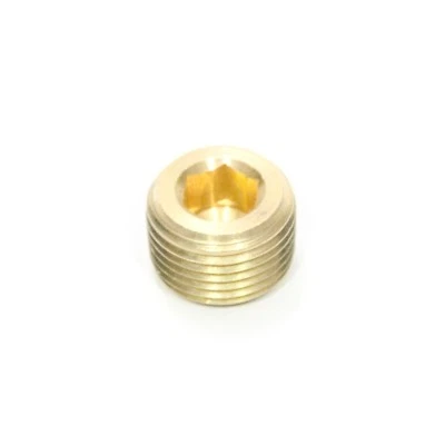 3/8 Male Npt Countersunk Pipe Plug Brass Fitting Allen Hex Key Water Oil Gas - Image 1 of 4