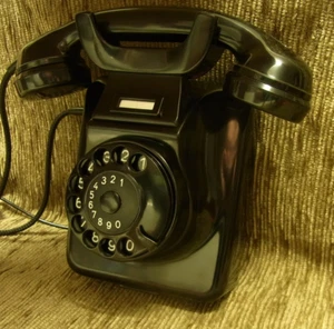 Jubiläum! 65! W49 altes Wandtelefon schwarz 7.60 restauriert/ repariert W49 - Afbeelding 1 van 7