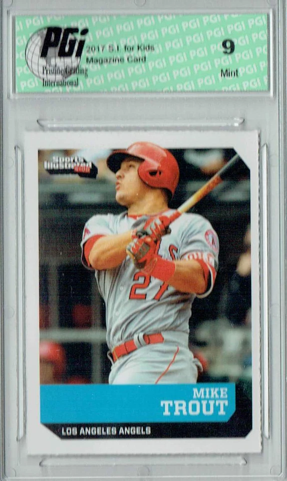 PGI 9 Mike Trout 2017 S.I. for Kids #617 Los Angeles Angels Trading Card - Image 1 of 1