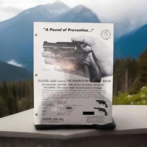 Vintage 1960s Charter Arms Undercover Firearm Print Ad Free Shipping - Picture 1 of 5