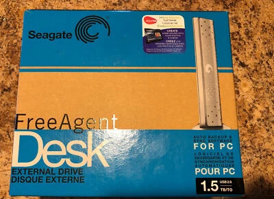New  Seagate FreeAgent Desk External Hard Drive 1.5 TB - Silver - Image 1 of 4