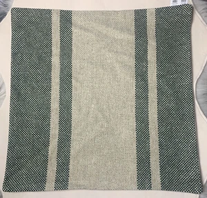 Pottery Barn Blaine Striped Throw Pillow Cover Green Multi 22”x22” NWT 015 - Picture 1 of 4