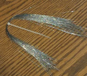 Holographic Tinsel Strands Fine .3 mm Flashabou bundles For Fly Tying MAT093 - Picture 1 of 2