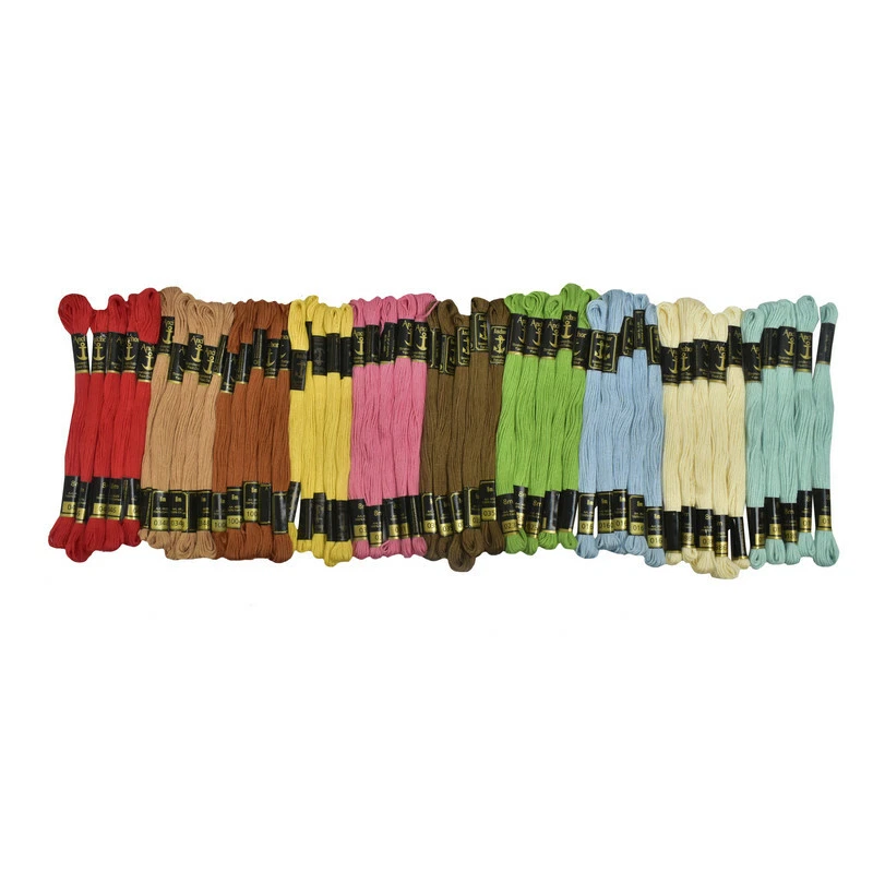 Anchor Thread Stranded Cotton Cross Stitch Multicolor Embroidery Crafting 50 Pcs - Image 1 of 2