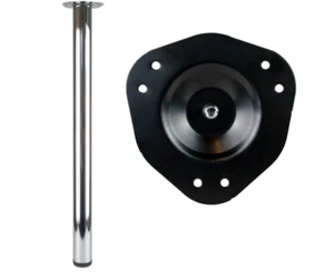 TF Tischbein Tischfuß Tisch Bein Edelstahl Effekt 60x1100mm höhenverstellbar - Bild 1 von 4