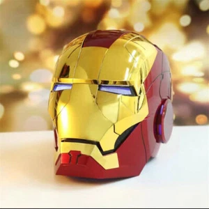 1:1 Wearable AUTOKING Iron Man MK5 Golden Helmet Voice-control Cosplay Mask Prop - Picture 1 of 17