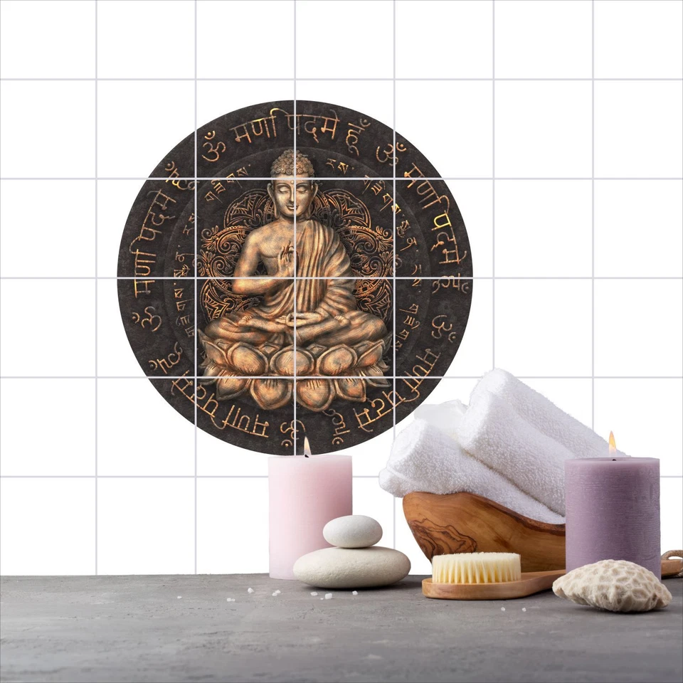 FoLIESEN Fliesenaufkleber - selbstklebendes Fliesenbild - Buddha - Bild 1 von 1