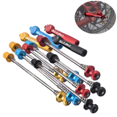 MTB Road Bike Wheel Locking Security Quick Release Skewers Anti Theft Skewer Set - Image 1 of 4
