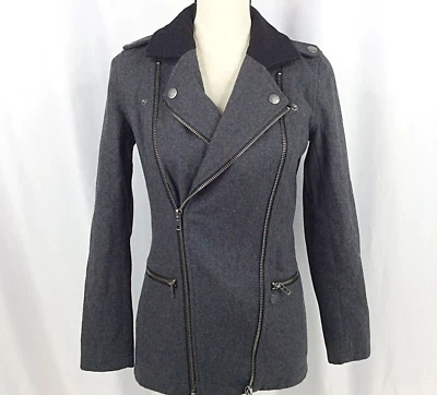 Chaqueta de calle informal estilo moto moda mezcla lana lucio Vans para mujer pequeña Foto 1 de 4