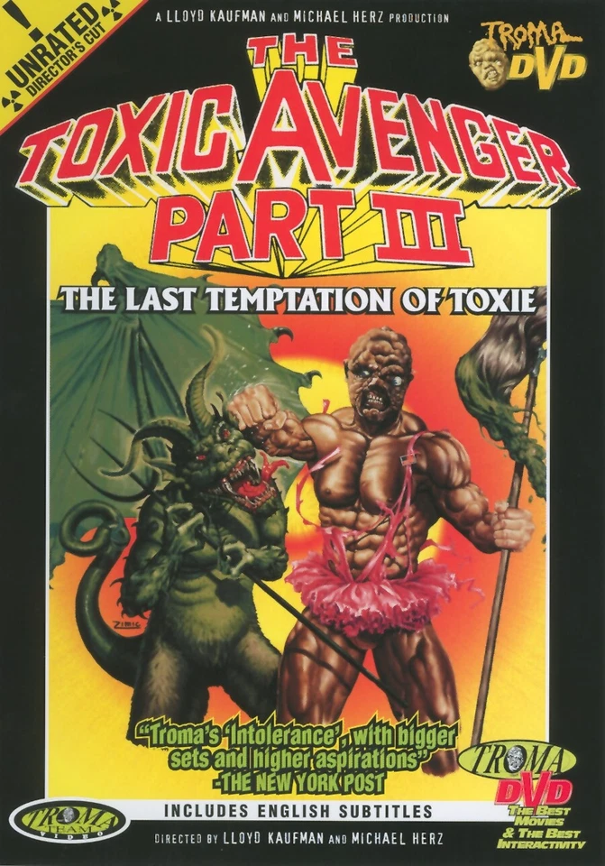 Toxic Avenger Part III: The Last Temptation Of Toxie (DVD, 1989)
