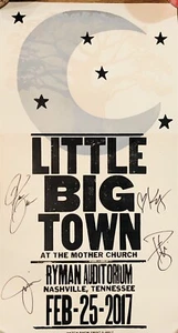 LITTLE BIG TOWN RYMAN HATCH SHOW PRINT POSTER 25.02.2017 handsigniertes Autogramm - Bild 1 von 1