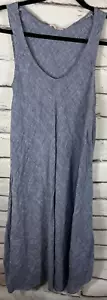 CP Shades Damen XS Blau Lagenlook Coastal Boho Beachy Artsy 100% Leinen Kleid - Bild 1 von 4