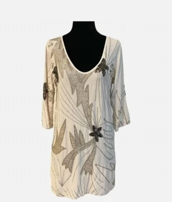 Mini Vestido Adornado Vintage Muestra Spell & the Gypsy Collective Designs Talla S Foto 1 de 4