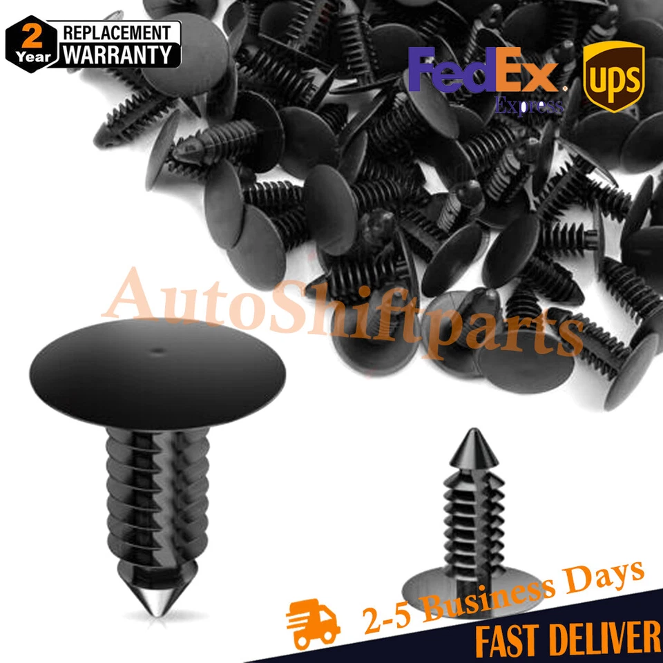 100pcs Bumper Engine Cover Fender Clips Push Type Retainers Fasteners For Subaru — 第 1/4 张图片