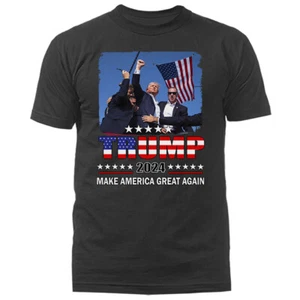 Donald Trump Rally Shooting Trump 2024 ¡Lucha! Camiseta Make America Great Again - Imagen 1 de 17