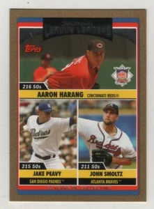 2006 Topps Update Gold #216 Aaron Harang Jake Peavy John Smoltz Strikeout LL - Picture 1 of 1