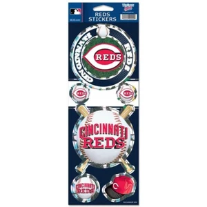 CINCINNATI REDS 6 PIECE PRISMATIC CRACKED ICE DECAL SET NEW WINCRAFT 👀 - Picture 1 of 1