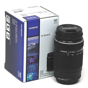 Olympus 75-300mm F4.8-6.7 II black Camera Lens + Filter Kit 58mm - Picture 1 of 13