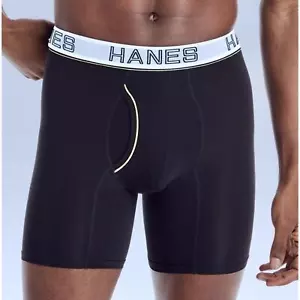 Calzoncillo boxer Hanes Comfort Flex Fit malla ligera para hombre ropa interior negro pequeño - Imagen 1 de 5