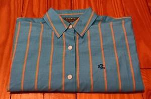 Womens Ralph Lauren Long Sleeve Collared Button Shirt. Sharp Blue Color. 6... - Picture 1 of 8