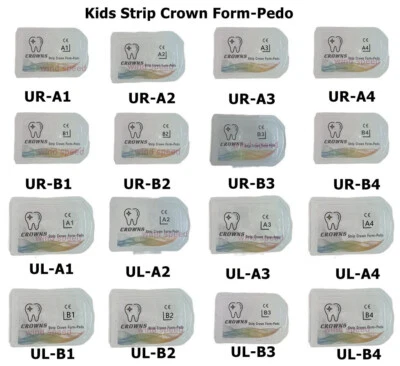 Corona Tira Dental Forma-Pedo Niños Pediátrica Caduca Primaria Anterior Corona Foto 1 de 4