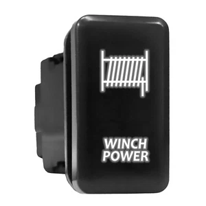 WINCH POWER White LED Backlit Switch Tall Push Button 1.54"x 0.83" (Fit: Toyota) - Picture 1 of 6
