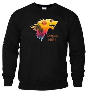 Game of Thrones Sweatshirt Summer Is Here Parodie GOT Wolf Jon Schnee Geschenk Herren Top - Bild 1 von 4