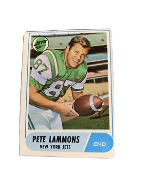 1968 TOPPS FOOTBALL #143 PETE LAMMONS - Image 1 of 3