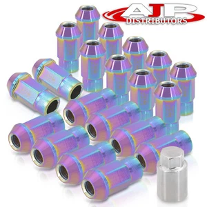 JDM Drift Drag 12MM Multi Colored Open End Aluminum Lug Nuts 20 Piece Set - Picture 1 of 4