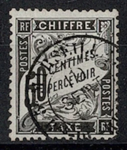 FRANCE YVERT TAXE N° 20 SCOTT POSTAGE DUE # J 21 " DUVAL 50c BLACK" USED VF J377 - Picture 1 of 2