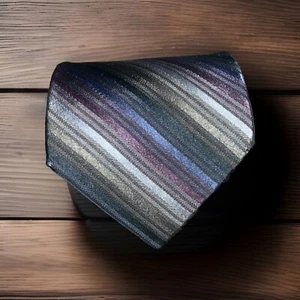Calvin Klein Striped Tie 100% Silk Necktie Tie - Picture 1 of 6