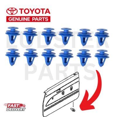 89-95 TOYOTA PICKUP 4RUNNER INTERIOR PANEL PUERTA MOLDURA RETENEDOR CLIP CANTIDAD 12 OEM Foto 1 de 2