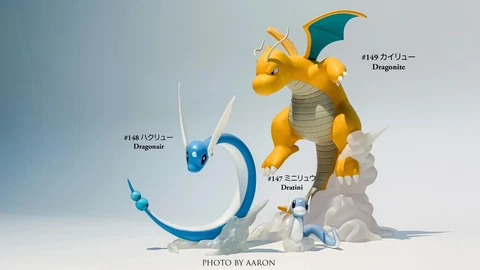 Pokemon 1/20 Scale World Figure BQG Studio - Dratini & Dragonair & Dragonite Cover