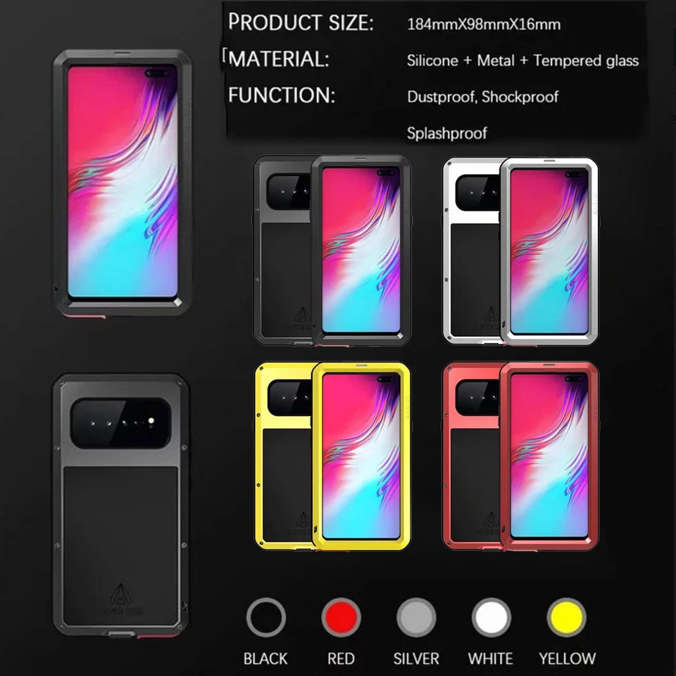 For Samsung S24/S23/S22/S21/A52/A72/A32 5G A71 LOVE MEI Armor Metal Hard Cover - Image 1 of 4