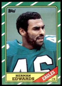 1986 Topps Herman Edwards .  Philadelphia Eagles #277
