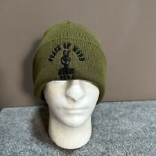 Peace of Wood Beanie Hat Cap Adult One Size Green Knit Acrylic Stretch Comfort