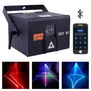 IOS Android App Edit Remote 5W RGB iLDA DMX Projector Laser Lights DJ Show Stage - Picture 1 of 18