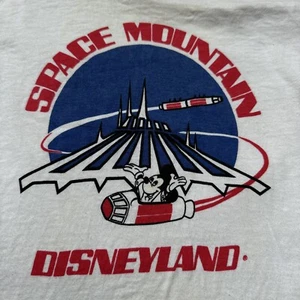 Vintage 70s Space Mountain Disneyland T-shirt Size: Youth XL (14-16) RARE USA - Picture 1 of 8