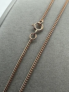 Cadena de eslabones lisos de oro rosa de 9 quilates de 1,6 mm 16"/40 cm (R18C) - Imagen 1 de 1